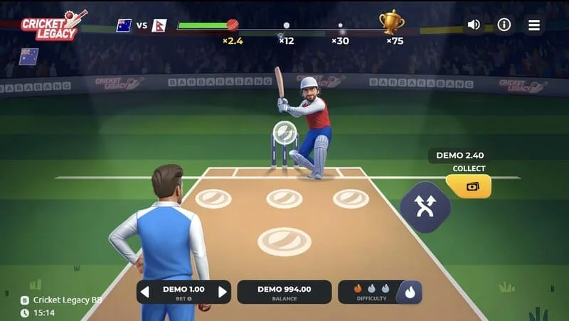 Cricket Legacy BB herní obrazovka